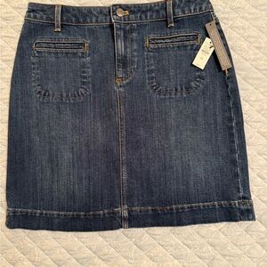 Talbots Dark Blue Denim Pencil Skirt